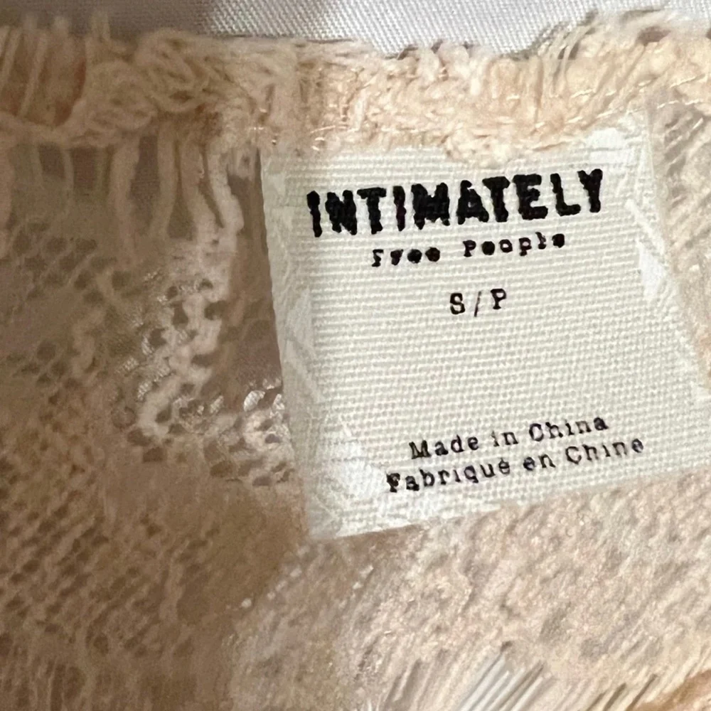 S Free People Cream Crochet Lace Midi Slip Lined Dress.  Intimately Free People - Picture 11 of 14